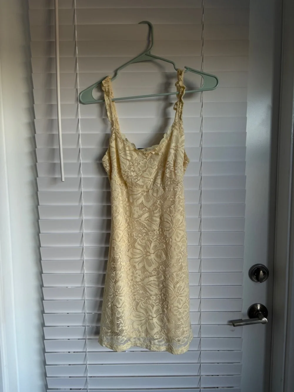 Princess Polly Pale Yellow Lace Mini Dress - Picture 2 of 3